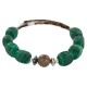 Certified Authentic Navajo Heishi Malachite Blood Stone Native American Adjustable Wrap Bracelet 13159-3