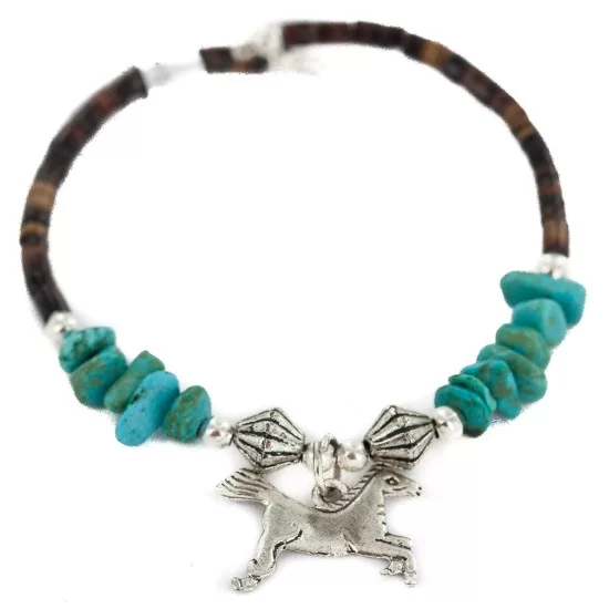 Horse Heishi Navajo Native American Adjustable Wrap Baby Bracelet 13158 Horse Heishi Navajo Native American Adjustable Wrap Baby Bracelet 13158
