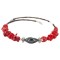 Navajo Certified Authentic Heishi Coral Hematite Native American Adjustable Wrap Bracelet 13159-15