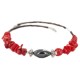 Navajo Certified Authentic Heishi Coral Hematite Native American Adjustable Wrap Bracelet 13159-15 Navajo Certified Authentic Heishi Coral Hematite Native American Adjustable Wrap Bracelet 13159-15