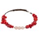 Navajo Certified Authentic Heishi Coral Quartz Native American Adjustable Wrap Bracelet 13159-4