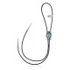Sun Feather.925 Sterling Silver Certified Authentic Handmade Navajo Native American Natural Turquoise Bolo Tie 34112
