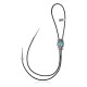 Sun Feather.925 Sterling Silver Certified Authentic Handmade Navajo Native American Natural Turquoise Bolo Tie 34112