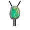 Handmade Certified Authentic Navajo .925 Sterling Silver Native American Natural Turquoise Bolo Tie 34101