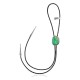 Handmade Certified Authentic Navajo .925 Sterling Silver Native American Natural Turquoise Bolo Tie 34101