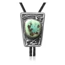 Handmade Navajo .925 Sterling Silver Native American Natural Turquoise Bolo Tie 34115