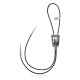 Handmade Certified Authentic Navajo .925 Sterling Silver Native American Natural Turquoise Bolo Tie 34115