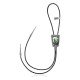 Handmade Certified Authentic Navajo .925 Sterling Silver Native American Natural Turquoise Bolo Tie 34115