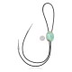 Handmade Certified Authentic Navajo .925 Sterling Silver Native American Natural Turquoise Bolo Tie 34121