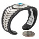 Certified Authentic .925 Sterling Silver Navajo Handmade Natural Turquoise Native American Leather Bracelet 12784-101 Certified Authentic .925 Sterling Silver Navajo Handmade Natural Turquoise Native American Leather Bracelet 12784-101