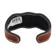 Certified Authentic Handmade .925 Sterling Silver Navajo Natural Turquoise Native American Leather Bracelet 12784-3 Certified Authentic Handmade .925 Sterling Silver Navajo Natural Turquoise Native American Leather Bracelet 12784-3