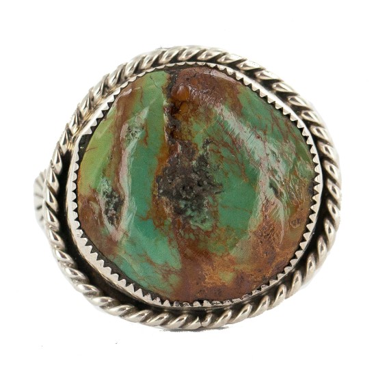 Handmade Certified Authentic Navajo .925 Sterling Silver Natural Turquoise Native American Ring 18221-2 Handmade Certified Authentic Navajo .925 Sterling Silver Natural Turquoise Native American Ring 18221-2