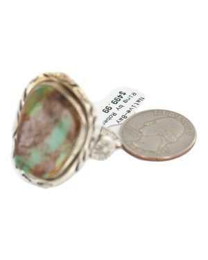Handmade Certified Authentic Navajo .925 Sterling Silver Natural Turquoise Native American Ring 18221-3