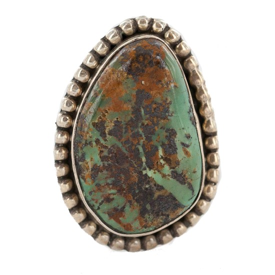 Handmade Navajo Certified Authentic .925 Sterling Silver Natural Turquoise Native American Ring 16959