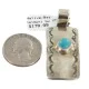 Handmade Nickel Natural Turquoise Navajo Native American Pendant 13167-2