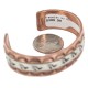 Certified Authentic .925 Sterling Silver Bear Paw Handmade Navajo Native American Pure Copper Bracelet 13170-3