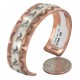 Certified Authentic .925 Sterling Silver Bear Paw Handmade Navajo Native American Pure Copper Bracelet 13170-3