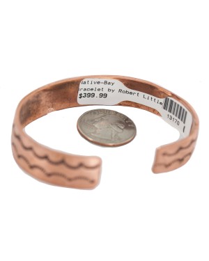 Certified Authentic Feather .925 Sterling Silver Handmade Navajo Native American Pure Copper Bracelet 13170-1 Certified Authentic Feather .925 Sterling Silver Handmade Navajo Native American Pure Copper Bracelet 13170-1