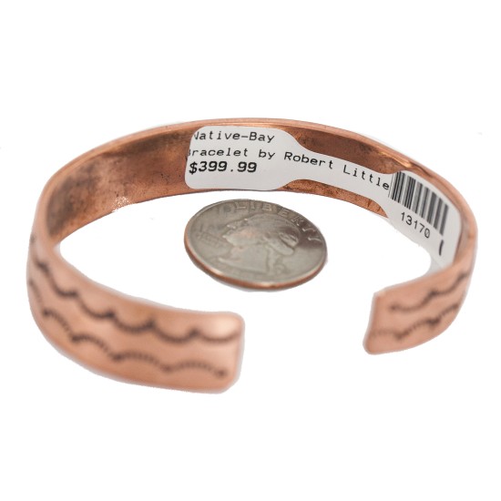 Certified Authentic Feather .925 Sterling Silver Handmade Navajo Native American Pure Copper Bracelet 13170-1 Certified Authentic Feather .925 Sterling Silver Handmade Navajo Native American Pure Copper Bracelet 13170-1