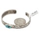 Certified Authentic Handmade Feather Nickel Natural Turquoise Navajo Native American Bracelet 13171-4