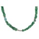 .925 Sterling Silver Certified Authentic Navajo Natural Turquoise Jade Native American Necklace 15113-100