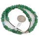.925 Sterling Silver Certified Authentic Navajo Natural Turquoise Jade Native American Necklace 15113-100