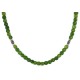 .925 Sterling Silver Certified Authentic Navajo Natural Green Quartz Hematite Native American Necklace 16076-11