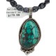 .925 Sterling Silver Certified Authentic Navajo Natural Spiderweb Turquoise Snowflake Obsidian Native American Necklace 12674-15814 .925 Sterling Silver Certified Authentic Navajo Natural Spiderweb Turquoise Snowflake Obsidian Native American Necklace 12674-15814