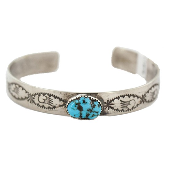 Certified Authentic Handmade Bear Paw Nickel Natural Turquoise Navajo Native American Bracelet 13171-1 Certified Authentic Handmade Bear Paw Nickel Natural Turquoise Navajo Native American Bracelet 13171-1