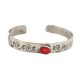Certified Authentic Handmade Kokopelli Nickel Coral Navajo Native American Bracelet 13171-3