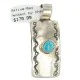 Handmade Nickel Natural Turquoise Navajo Native American Pendant 13167-2