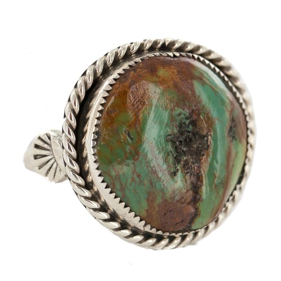 Handmade Certified Authentic Navajo .925 Sterling Silver Natural Turquoise Native American Ring 18221-2 Handmade Certified Authentic Navajo .925 Sterling Silver Natural Turquoise Native American Ring 18221-2