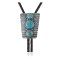 Handmade Certified Authentic Navajo .925 Sterling Silver Native American Natural Turquoise Bolo Tie 34152