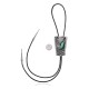 Feather .925 Sterling Silver Certified Authentic Handmade Navajo Native American Natural Turquoise Bolo Tie 34145