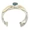Handmade Bear Nickel Brass Natural Spiderweb Turquoise Navajo Native American Bracelet 13164 Handmade Bear Nickel Brass Natural Spiderweb Turquoise Navajo Native American Bracelet 13164
