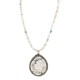 .925 Sterling Silver Certified Authentic Navajo Natural White Buffalo Native American Necklace 13070-15975-8