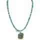 .925 Sterling Silver Certified Authentic Navajo Natural Mountain Turquoise Coral Native American Necklace 18281-2-1601-10 .925 Sterling Silver Certified Authentic Navajo Natural Mountain Turquoise Coral Native American Necklace 18281-2-1601-10