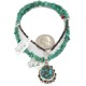 .925 Sterling Silver Certified Authentic Navajo Natural Spiderweb Turquoise Coral Native American Necklace 18282-1-1601-10 .925 Sterling Silver Certified Authentic Navajo Natural Spiderweb Turquoise Coral Native American Necklace 18282-1-1601-10