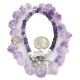 Certified Authentic Nickel Navajo Natural Amethyst Native American Necklace 18264-2
