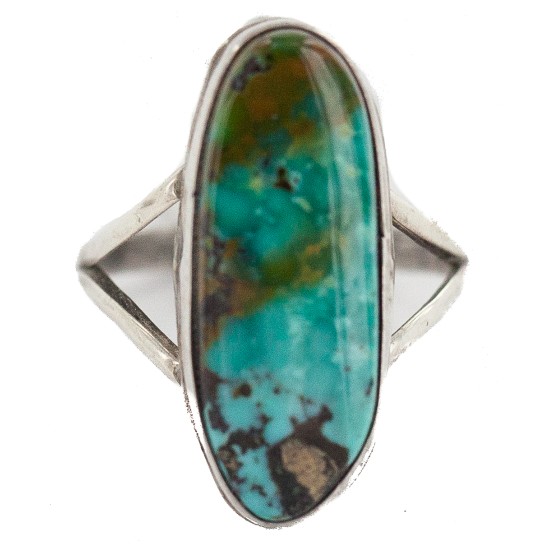 Handmade Navajo Certified Authentic .925 Sterling Silver Signed Natural Turquoise Native American Ring 16827-100 Handmade Navajo Certified Authentic .925 Sterling Silver Signed Natural Turquoise Native American Ring 16827-100