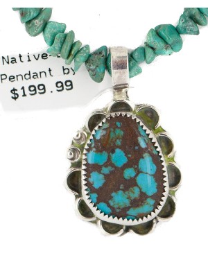.925 Sterling Silver Certified Authentic Navajo Natural Spiderweb Turquoise Coral Native American Necklace 18282-1-1601-10 .925 Sterling Silver Certified Authentic Navajo Natural Spiderweb Turquoise Coral Native American Necklace 18282-1-1601-10