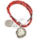 .925 Sterling Silver Certified Authentic Navajo Natural White Buffalo Coral Native American Necklace & Pendant 18279-4-95001