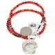 .925 Sterling Silver Certified Authentic Navajo Natural White Buffalo Coral Native American Necklace & Pendant 18279-4-95001