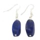 Certified Authentic .925 Sterling Silver Navajo Natural Lapis Lazuli Native American Earrings 18270-2