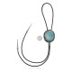Handmade Certified Authentic Navajo .925 Sterling Silver Native American Natural Turquoise Bolo Tie 34154