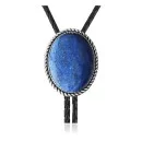 Navajo Native American Genuine Turquoise Hallmark Sterling Silver Bolo Tie