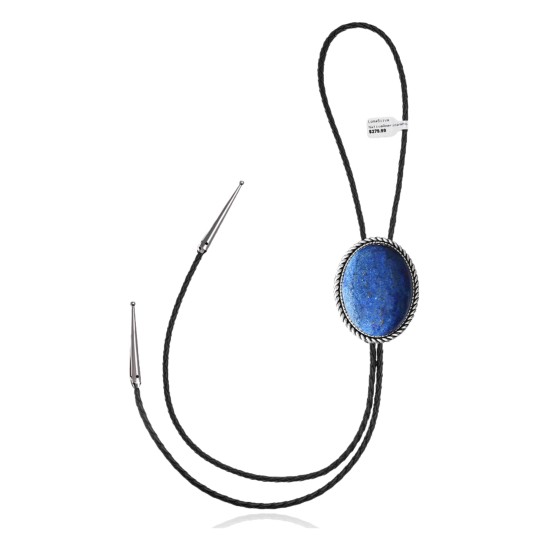 Handmade Certified Authentic Navajo .925 Sterling Silver Native American Natural Turquoise Bolo Tie 34163