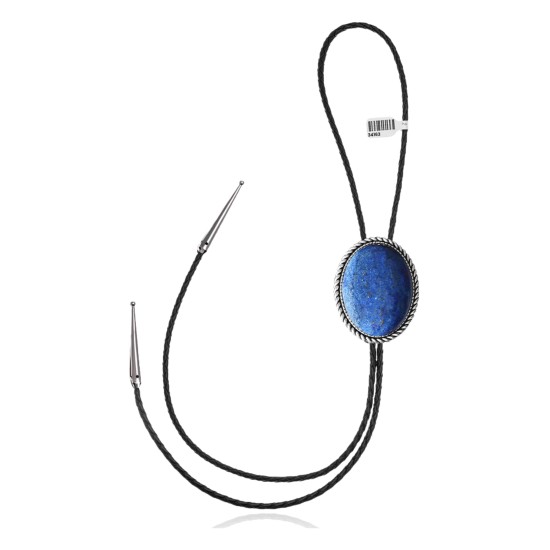 Handmade Certified Authentic Navajo .925 Sterling Silver Native American Natural Turquoise Bolo Tie 34163