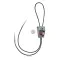 Feather Bolo Tie 34173 – Handmade 925 Sterling Silver with Turquoise & Coral