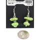 .925 Sterling Silver Hooks Certified Authentic Navajo Natural Gaspeite Native American Dangle Earrings 18255-20
